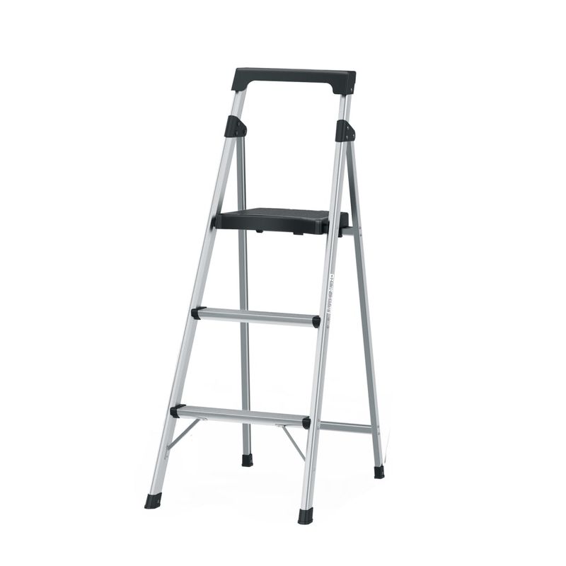 TRUPER - Escalera tubular plegable 3 peldaños de aluminio Truper