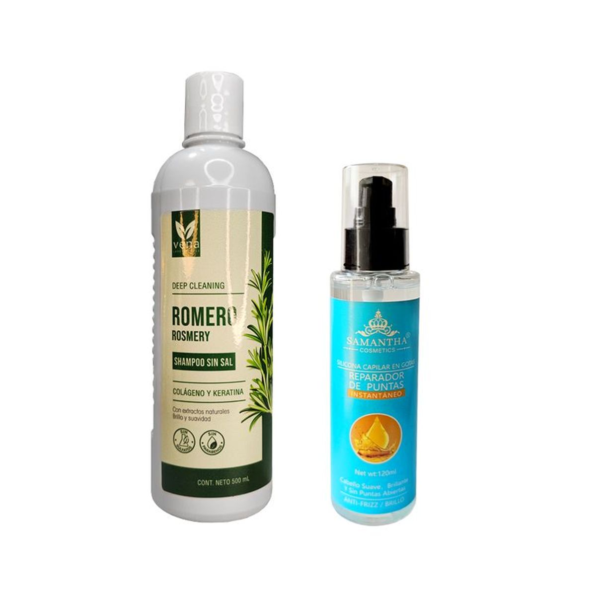 GENERICO - Shampoo Romero sin Sal + Silicona capilar en gotas