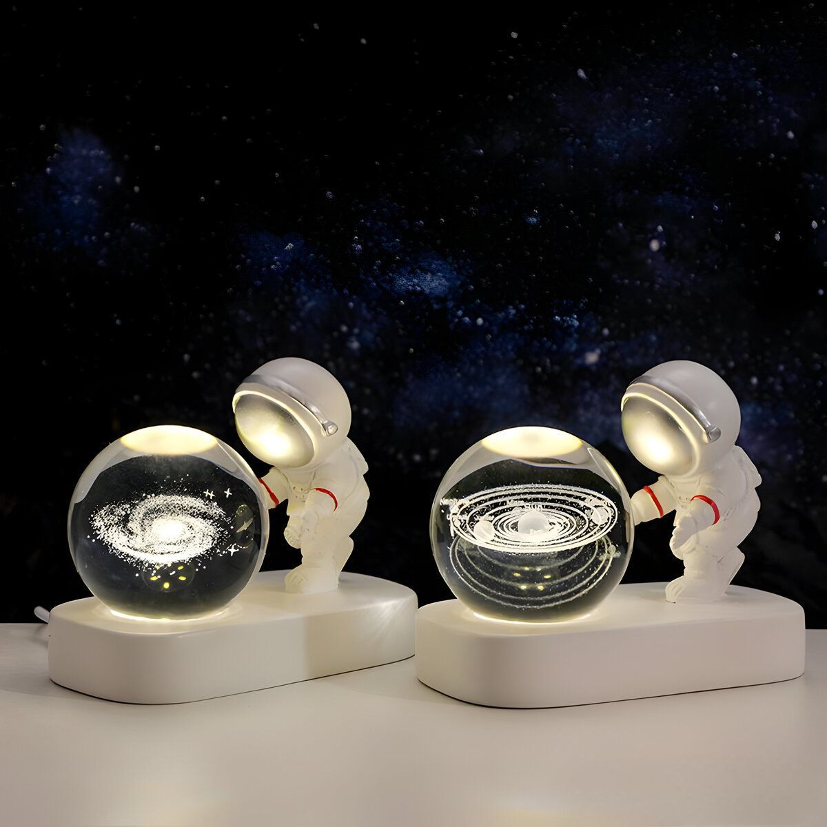 ELMEJORPRECIO - Lampara Decorativa Modelo Astronauta Con Esfera 3D Diseño Galaxia