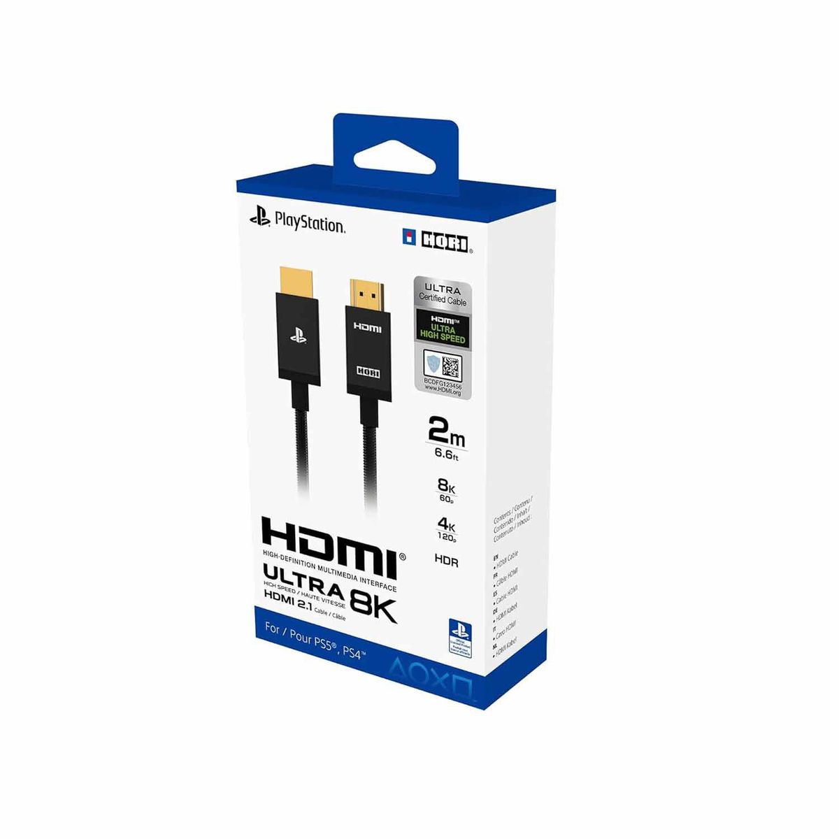HORI - Cable HDMI Hori 2.1 para PS5 4K / 8K