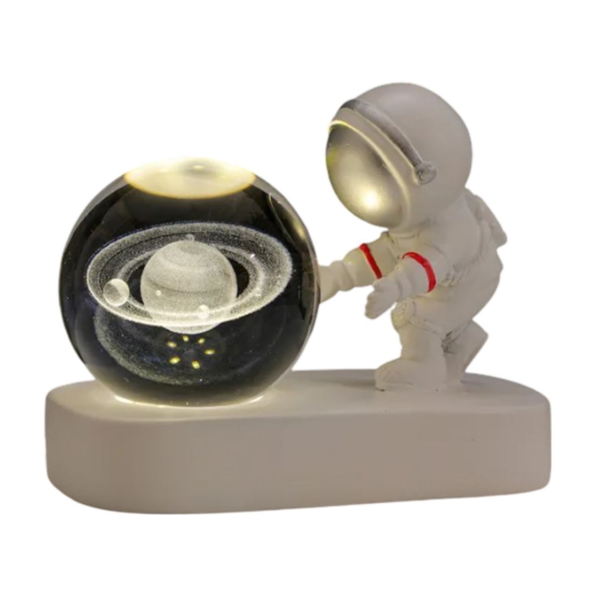 ELMEJORPRECIO - Lampara Decorativa Modelo Astronauta Con Esfera 3D Diseño Saturno