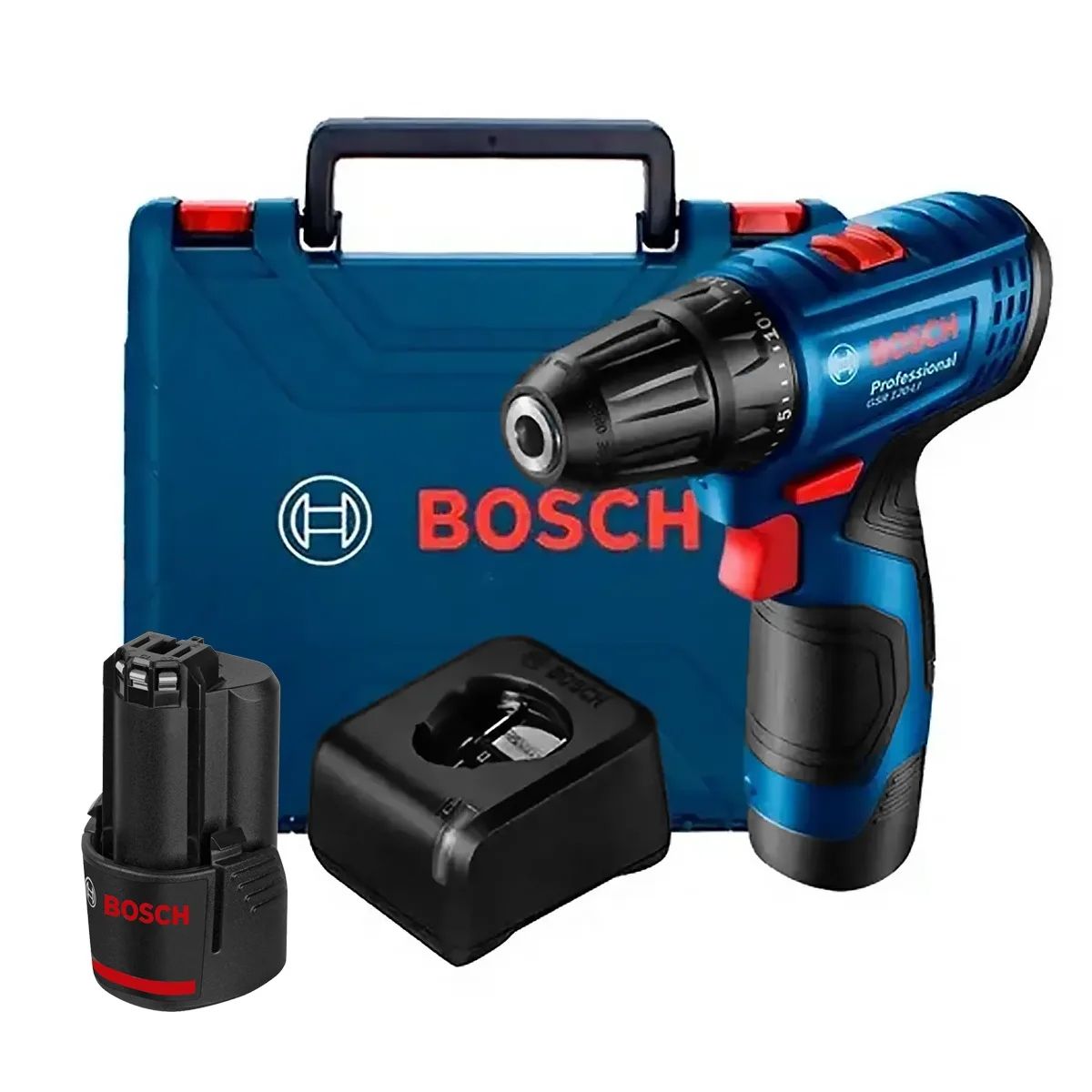 BOSCH - Taladro Gsr 120 Li + 2 Baterías + Cargador + Maleta BOSCH