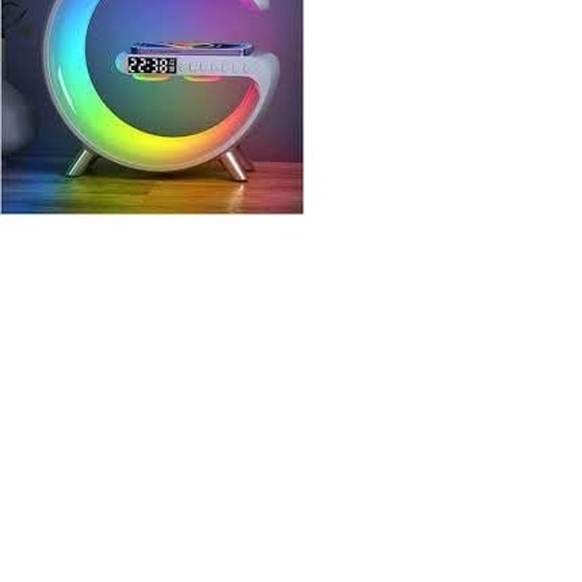 GENERICO - SPEAKER G CON LUZ RGB Y RADIO FM USB BLANCO