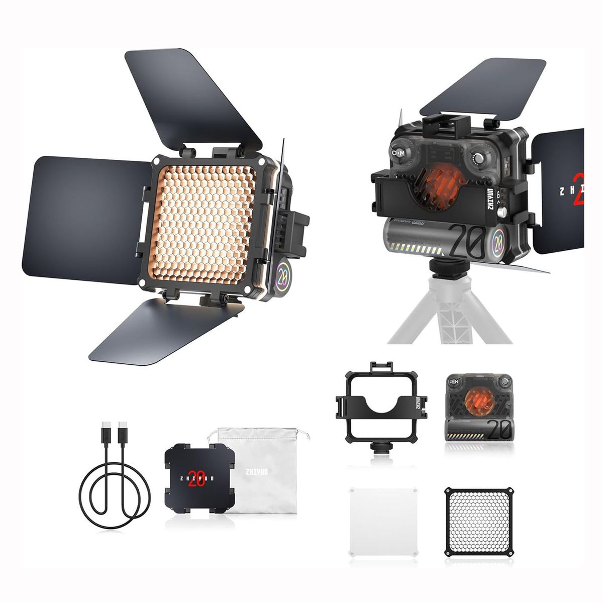 ZHIYUN - Luz de Relleno Zhiyun FIVERAY M20 COMBO 20W Bicolor