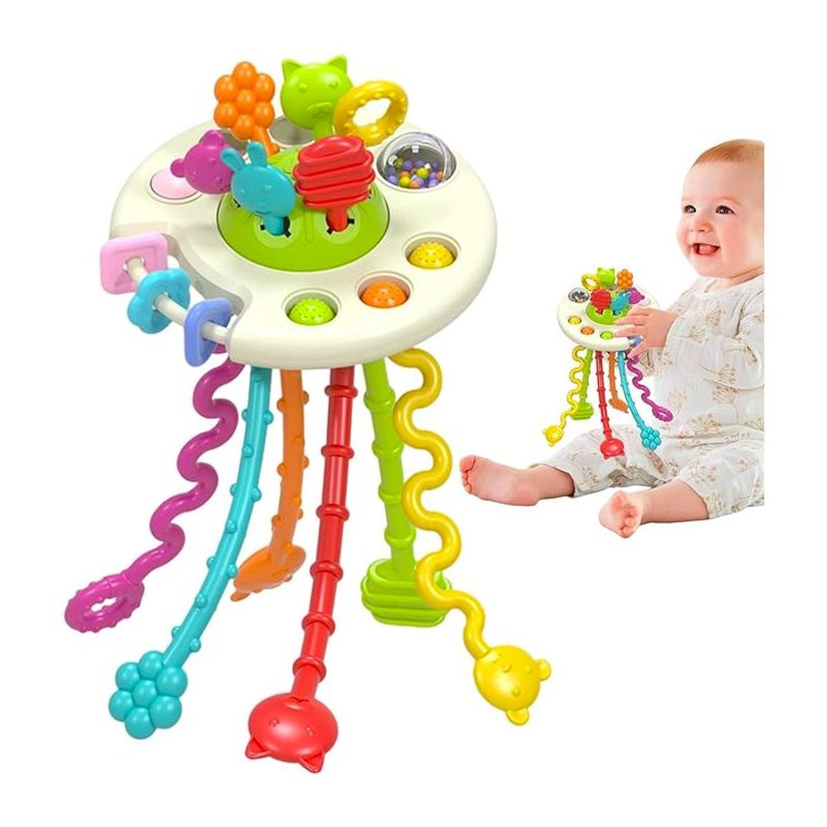 GENERICO - Juguete Sensorial De 6 Cuerdas Y Botones Para Bebes