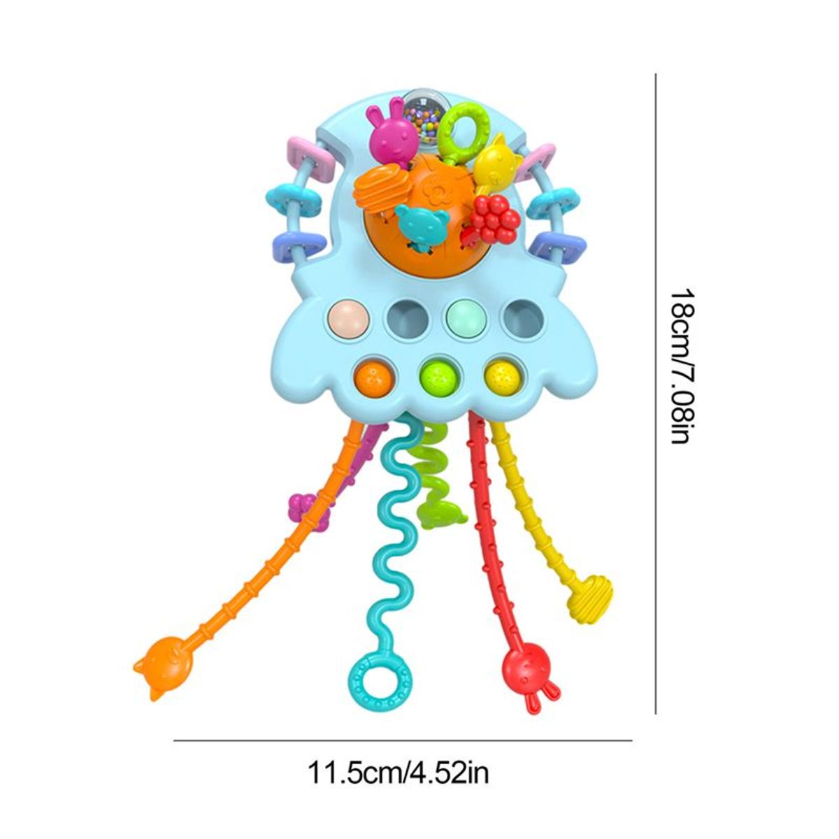 GENERICO - Juguete Sensorial de 6 Cuerdas Y Botones Y Aros para Bebes