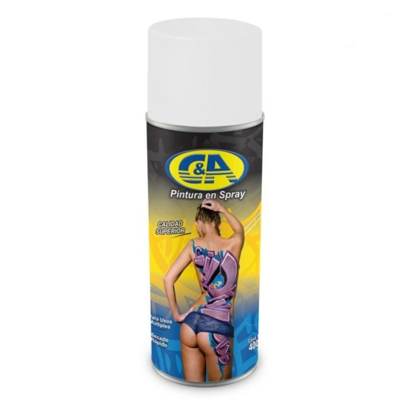 C AND A TOOLS - Pintura en Spray 400ml Blanco Brillante