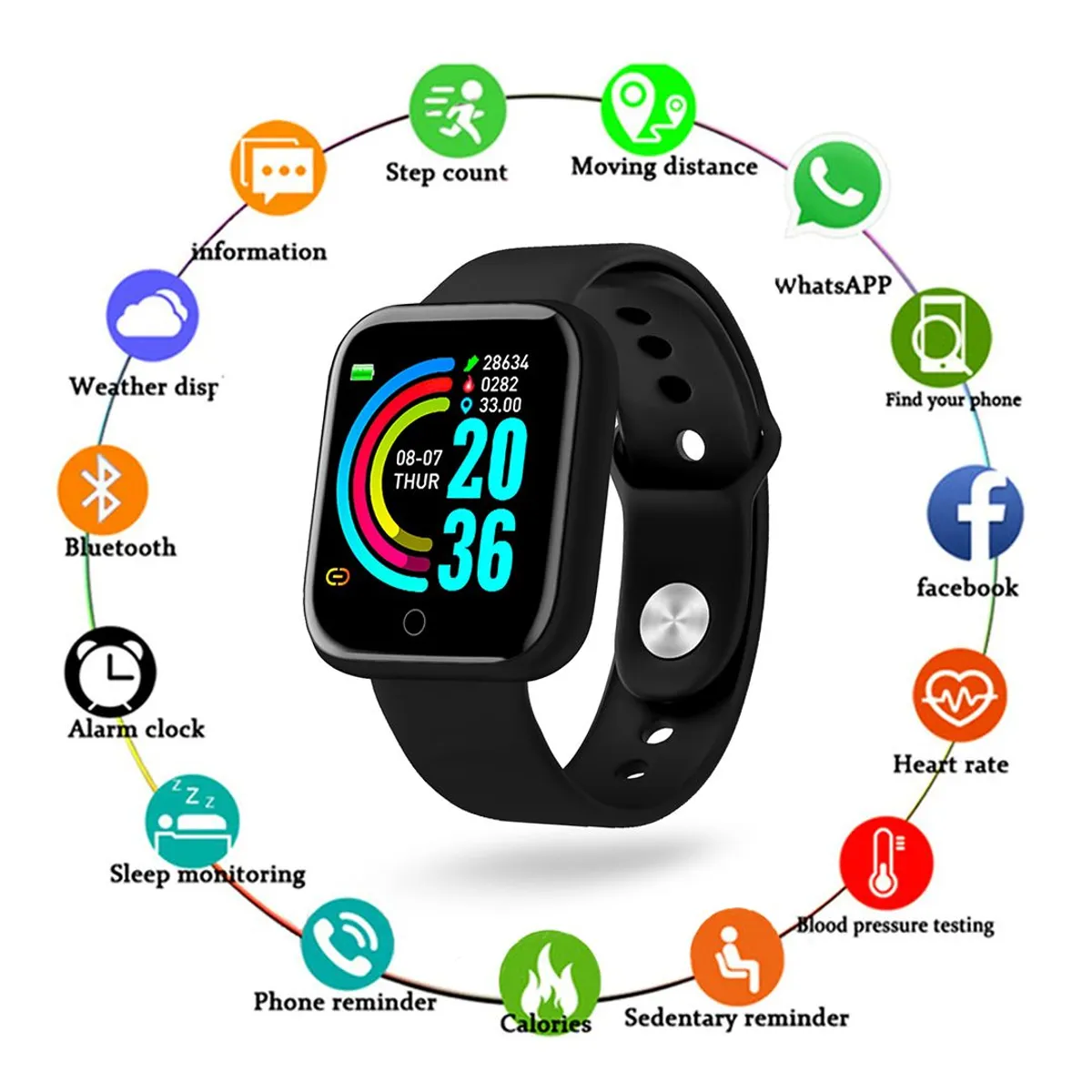 GENERICO - Reloj Inteligente Smartwatch Fit D20