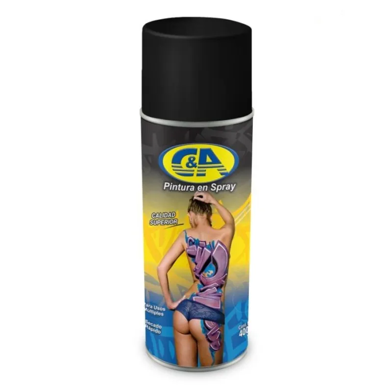 C AND A TOOLS - Pintura en Spray 400ml Negro Mate
