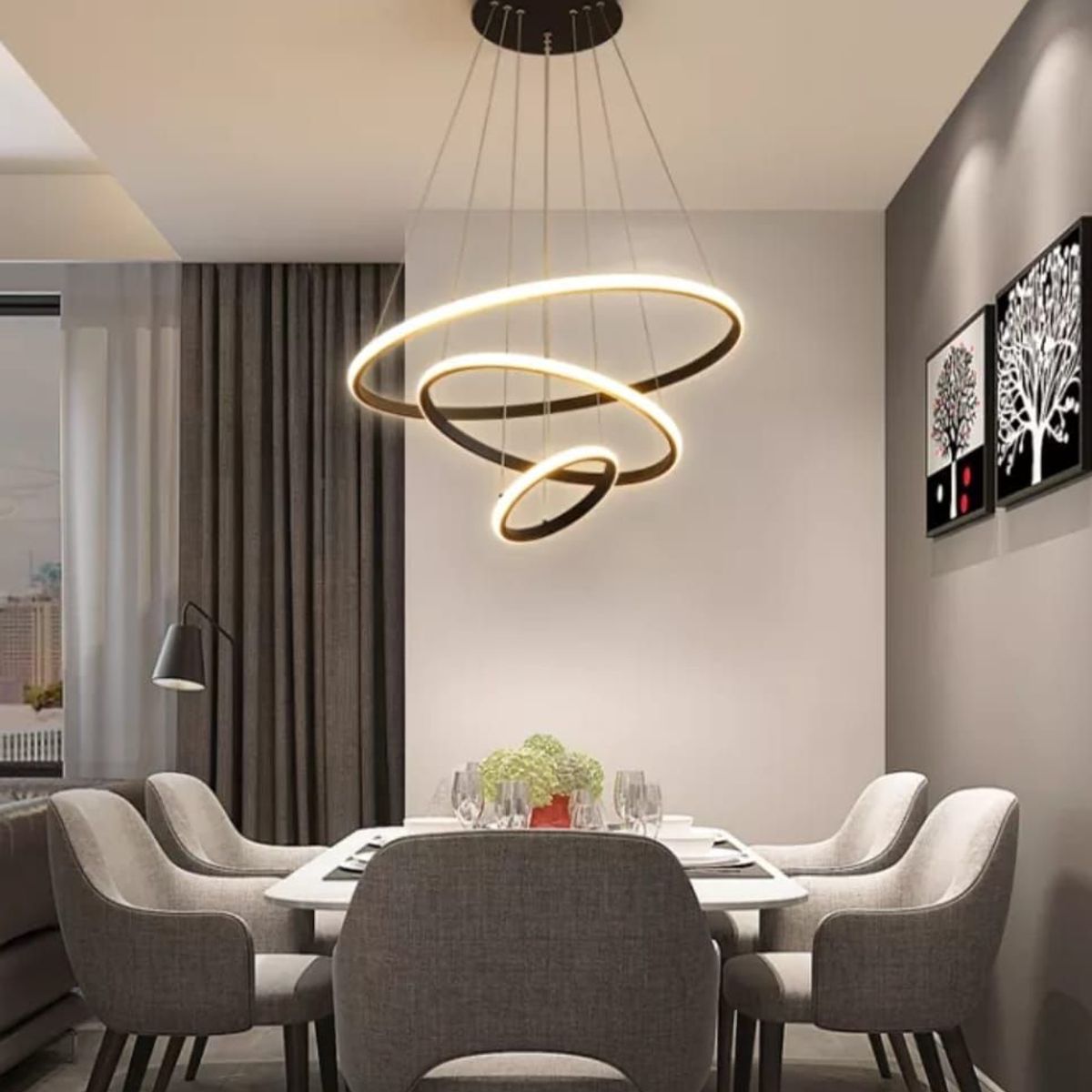 GENERICO - Aros Lámpara LED 3 Tonos de ILUMINACION