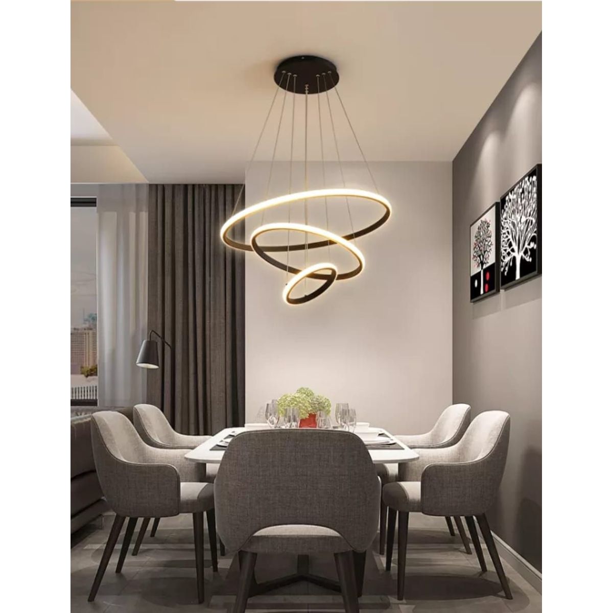 GENERICO - Aros Lámpara LED 3 Tonos de ILUMINACION