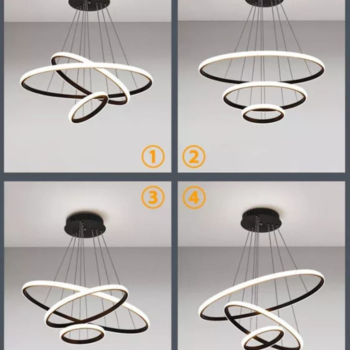 GENERICO - Aros Lámpara LED 3 Tonos de ILUMINACION