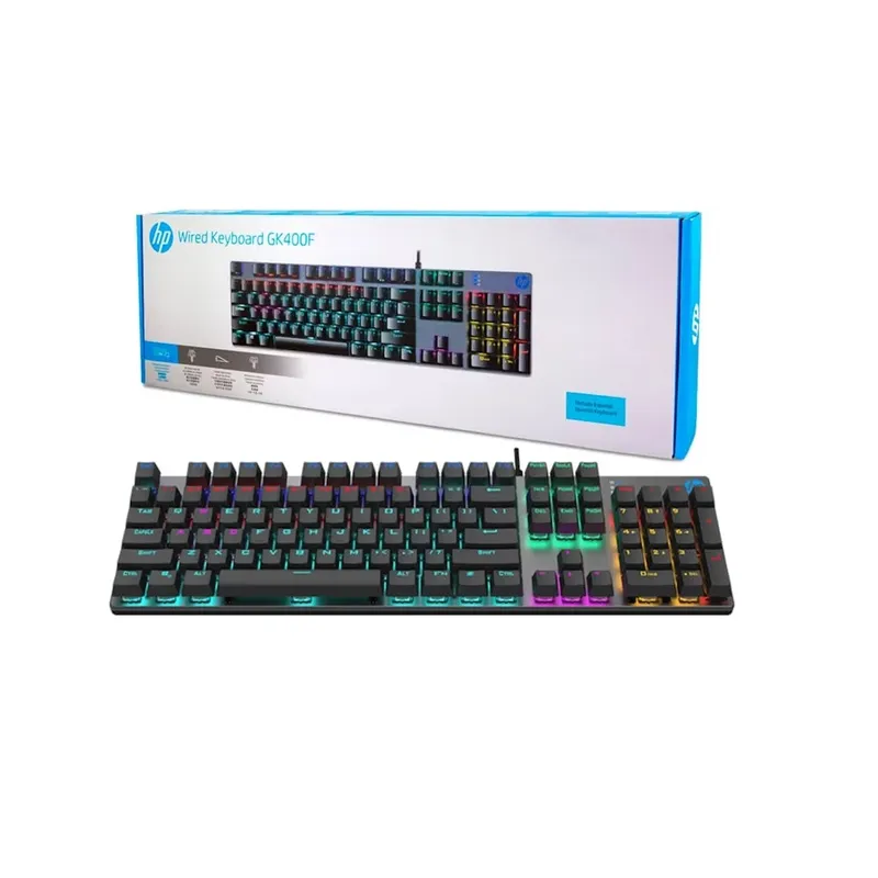 HP - Teclado HP GAMER mecánico GK400F - Plateado