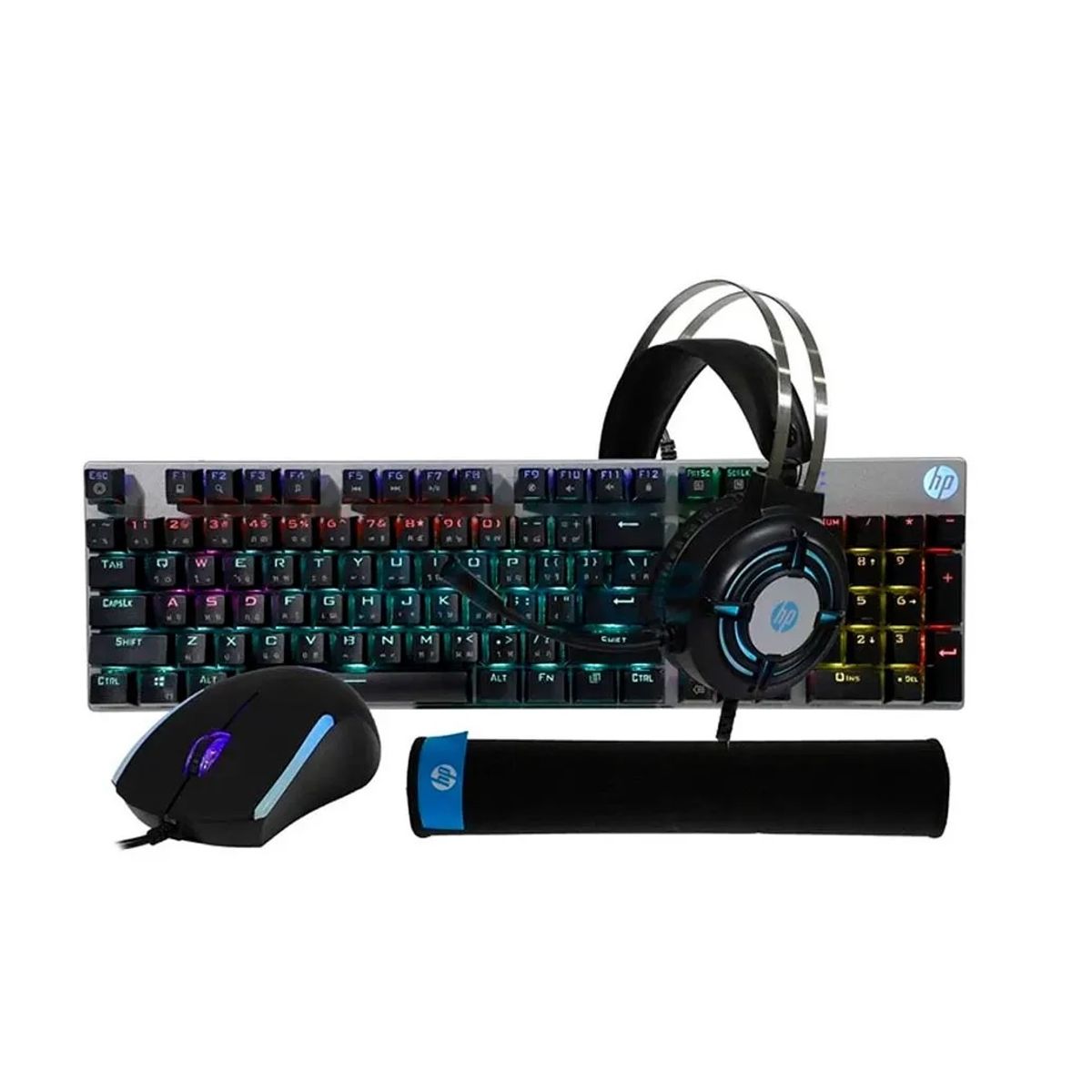 HP - Combo HP GAMER 4 en 1 (Teclado+Mouse+Audífonos+Mouse Pad) GM3000