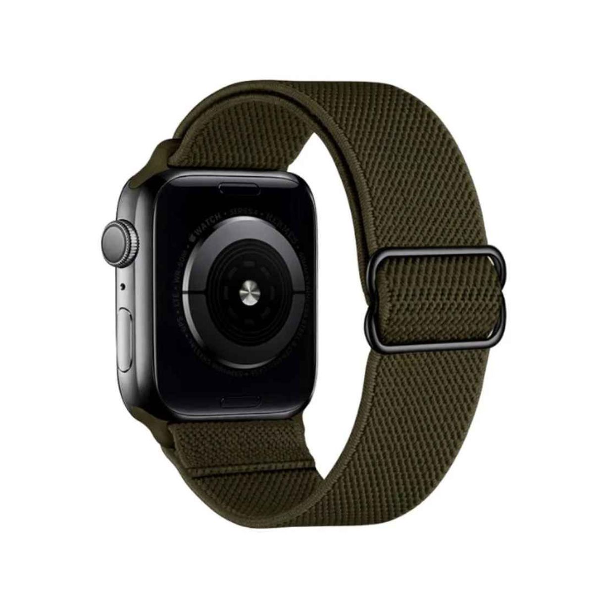 GENERICO - Correa NYLON para smartwatch VERDE MILITAR (42 44 45 49)