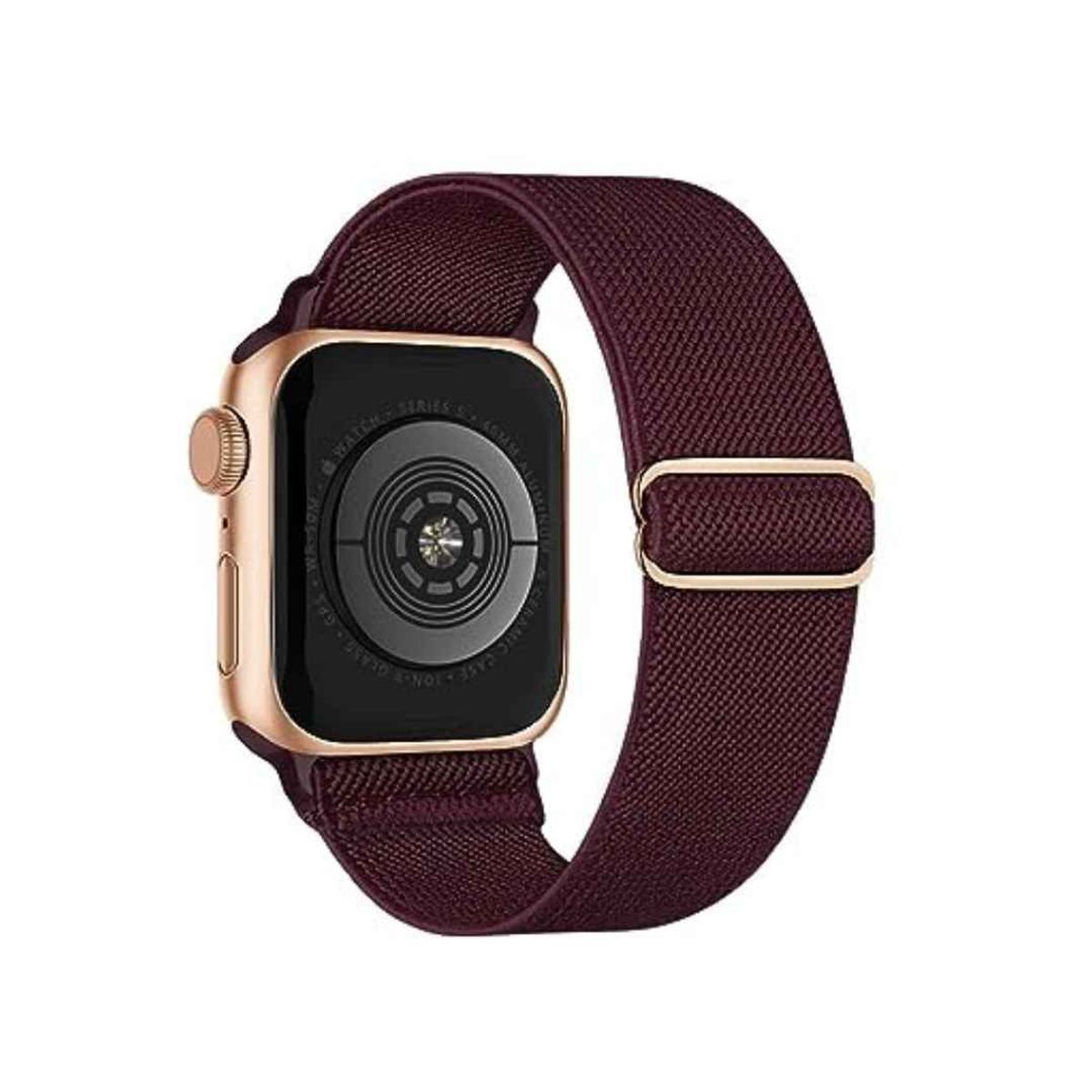 GENERICO - Correa NYLON para smartwatch - GUINDA (42 44 45 49)