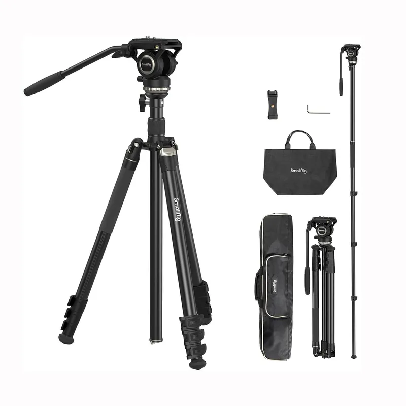 GENERICO - Trípode Monopie SmallRig CT210 de Cabezal Fluido Cámaras Hasta 6Kg