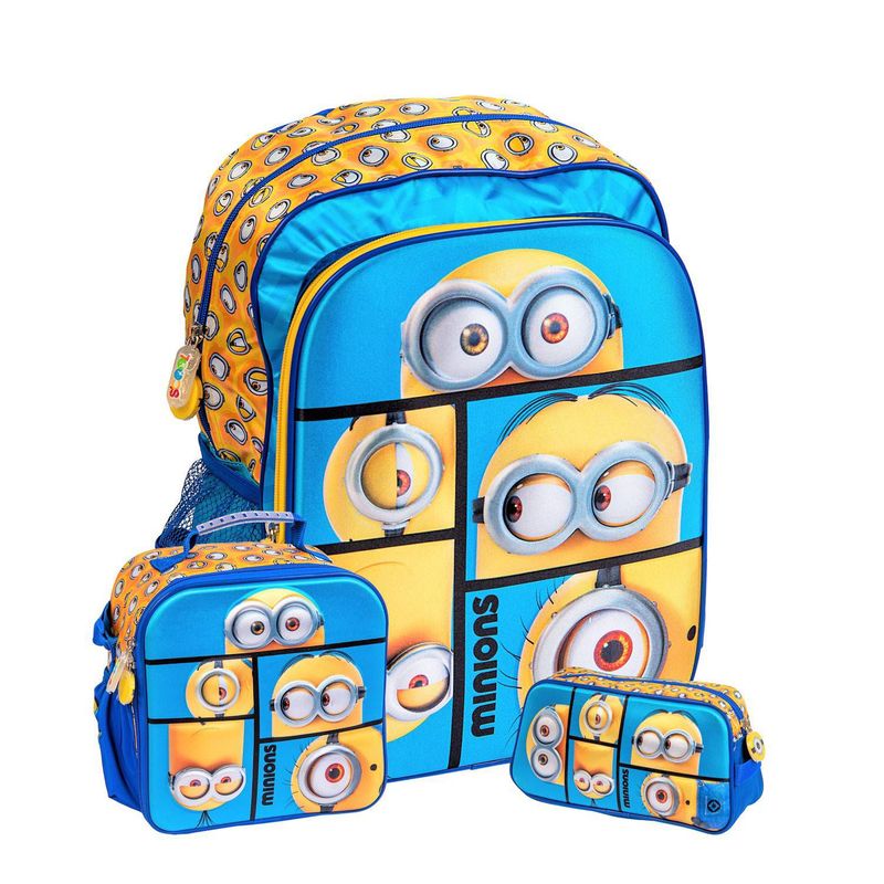 SCOOL - SET MOCHILA SCOOL MAGIC 3D MINIONS