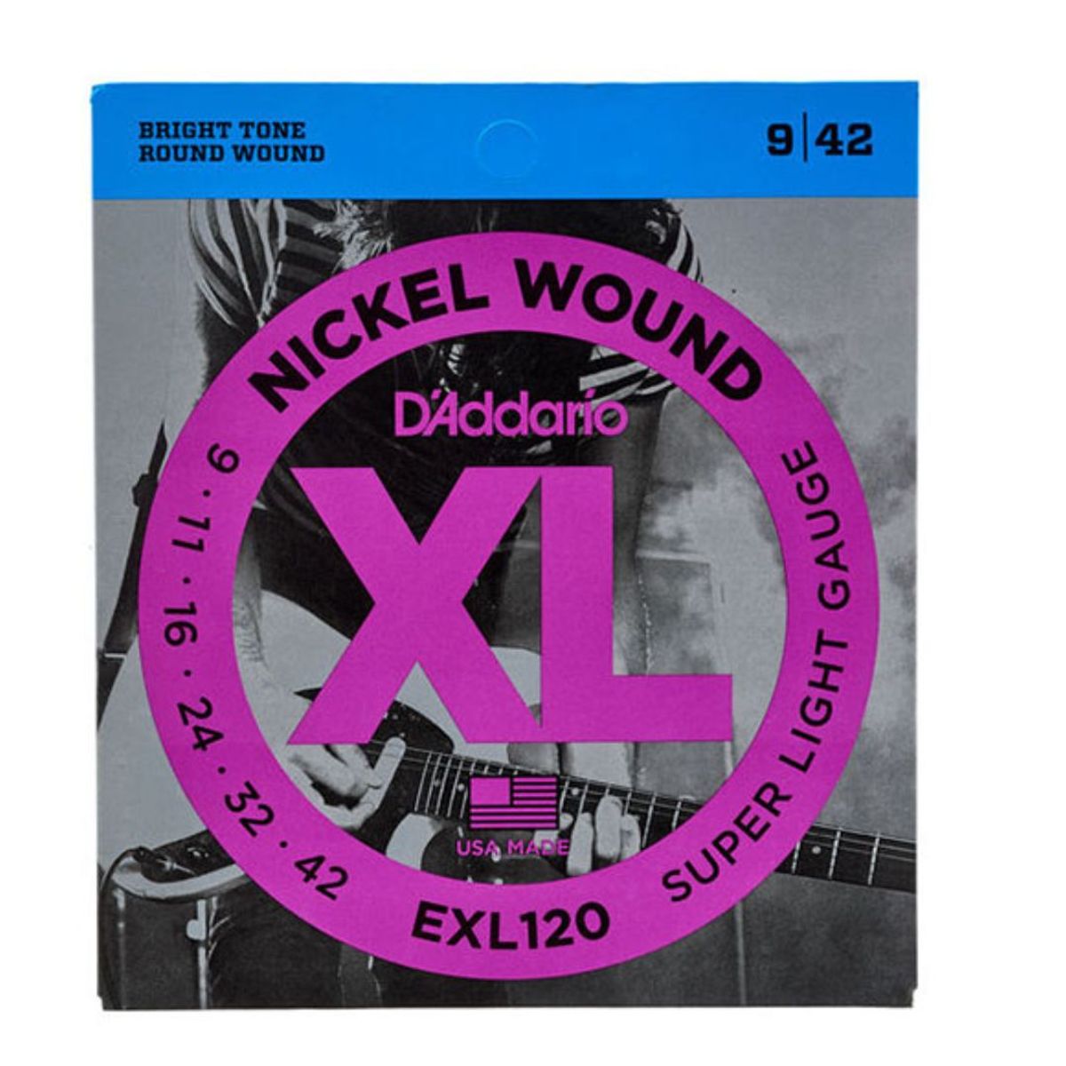 DADDARIO - Set cuerdas para guitarra eléctrica Daddario EXL120 09-42