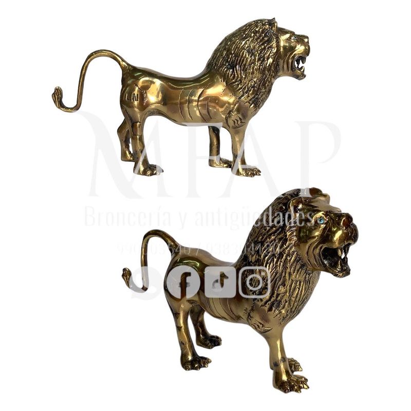 MFAP BRONCERIA Y ANTIGUEDADES - León melena escultura en bronce