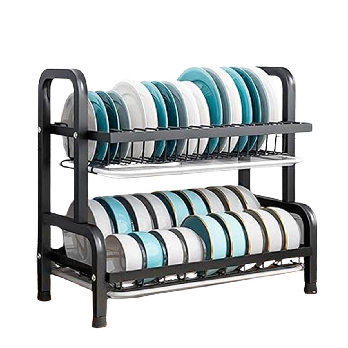 INSPIRA - Escurridor de Platos 2 Niveles con Bandeja Extraible