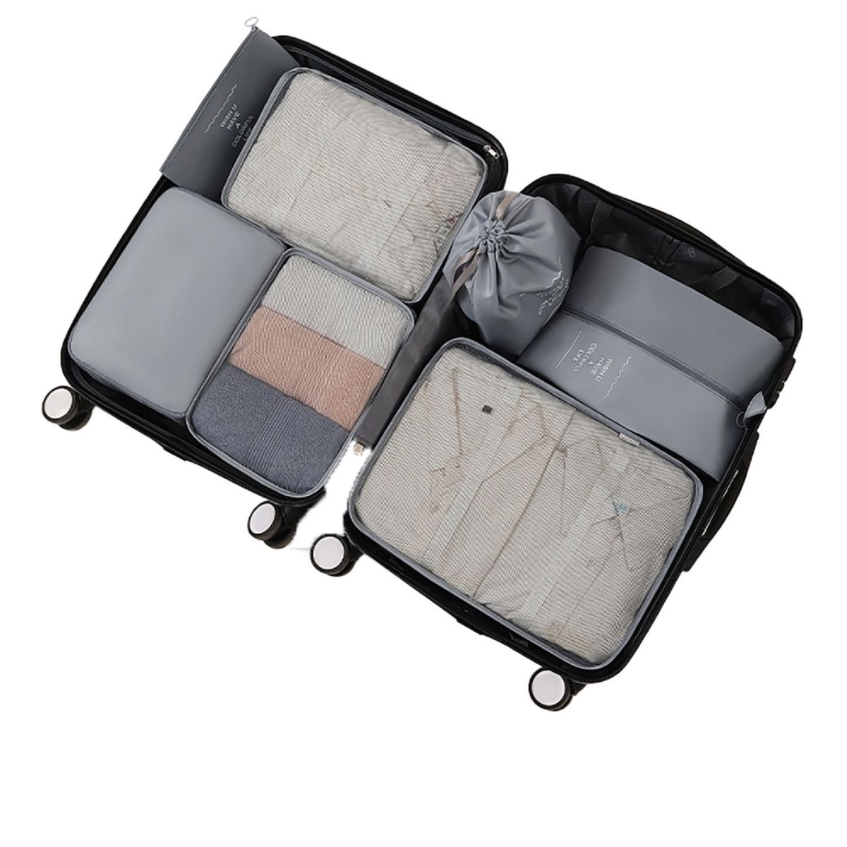 AROUND - Set de bolsas organizador de viajes - Packing cubes Gris