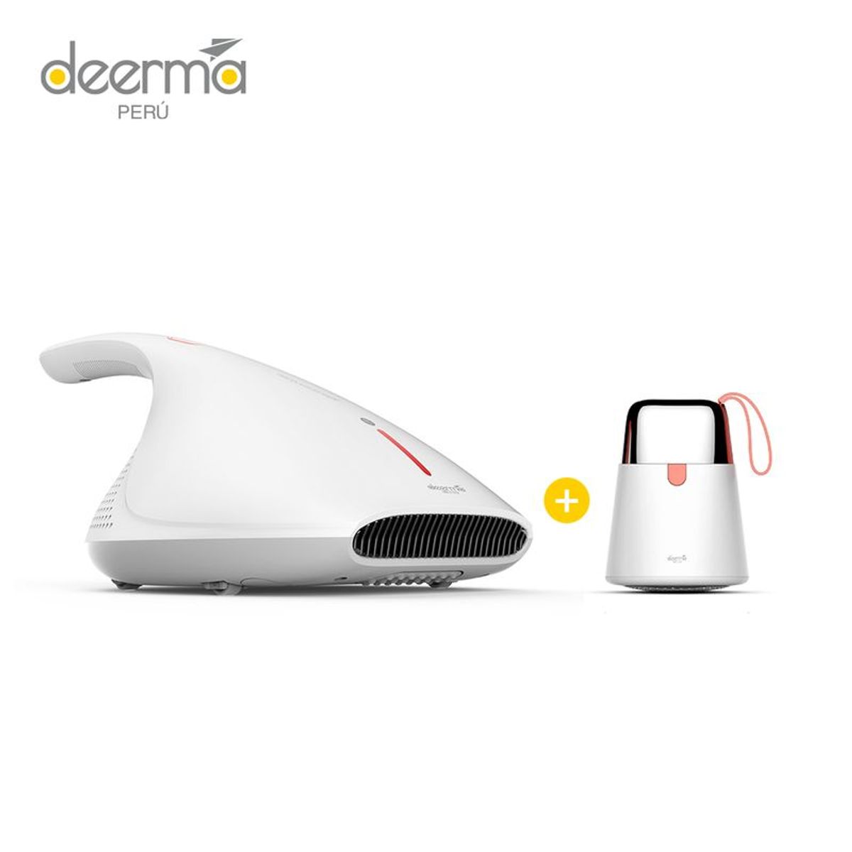 DEERMA - Combo Aspiradora De Mano Anti-Ácaros +  Quitapelusa Para Ropa Deerma