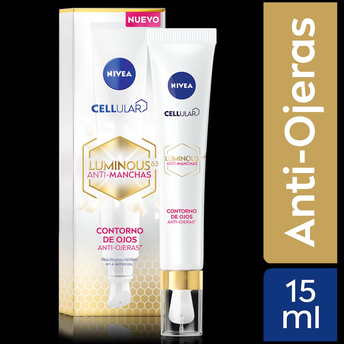 NIVEA - Contorno de Ojos Antiojeras NIVEA Luminous 630 Antimanchas - Tubo 15ml