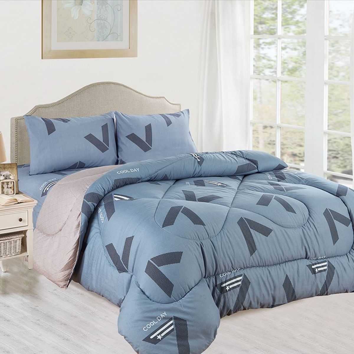 CASATEX - EDREDÓN CASATEX CON DISEÑO 100% ALGODÓN DE 2 PLZ