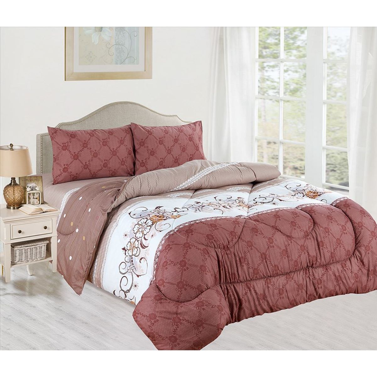 CASATEX - EDREDÓN CASATEX CON DISEÑO 100% ALGODÓN DE 2 PLZ