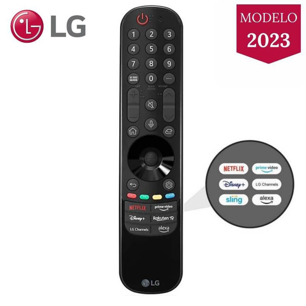 LG - Control Magic LG MR23GN Con Botón Alexa Y LG Channels Modelo 2023