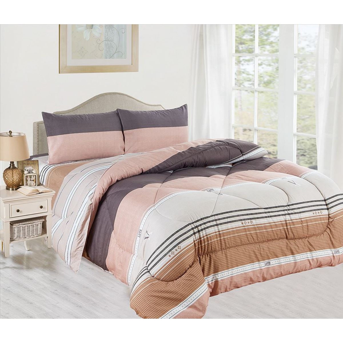 CASATEX - EDREDÓN CASATEX CON DISEÑO 100% ALGODÓN DE 2 PLZ