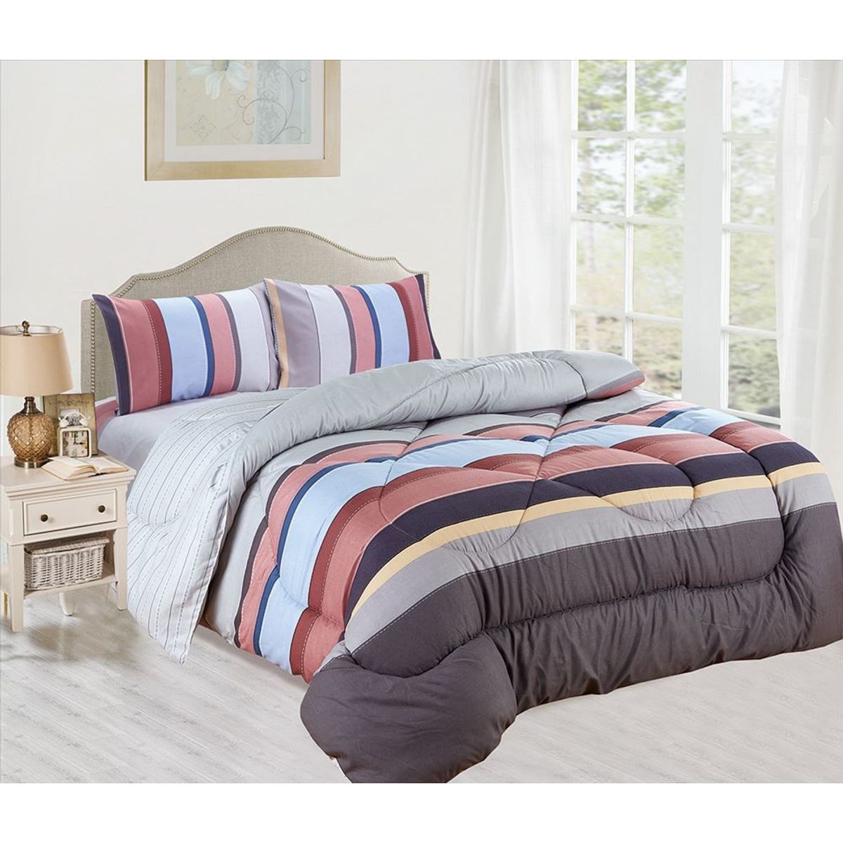 CASATEX - EDREDÓN CASATEX CON DISEÑO 100% ALGODÓN DE 2 PLZ