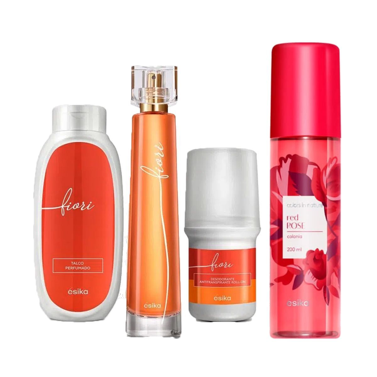 ESIKA - Fiori Perfume de Mujer con Talco Deo Roll On y Refresh
