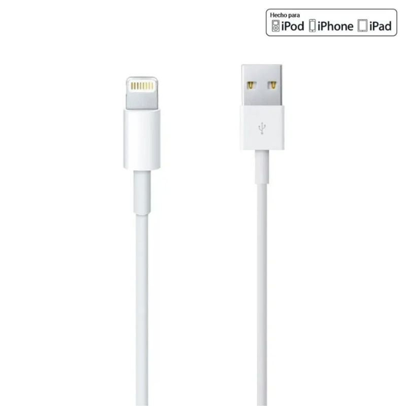 GENERICO - CABLE LIGHTNING A USB-A 1M - BLANCO