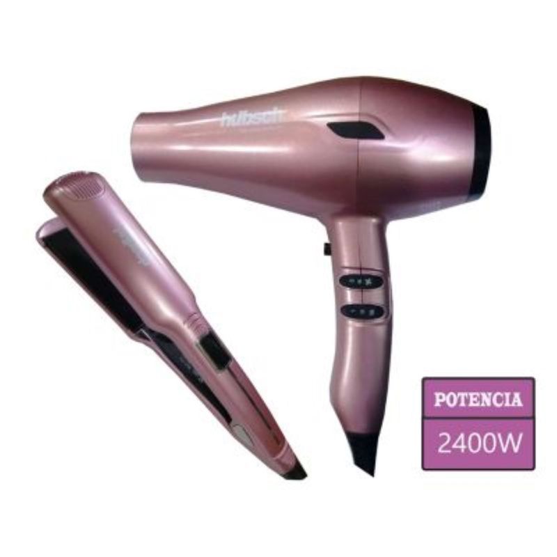 HUBSCH - Secador de Cabello  Alisador Hubsch AC 2400W -Rosado.
