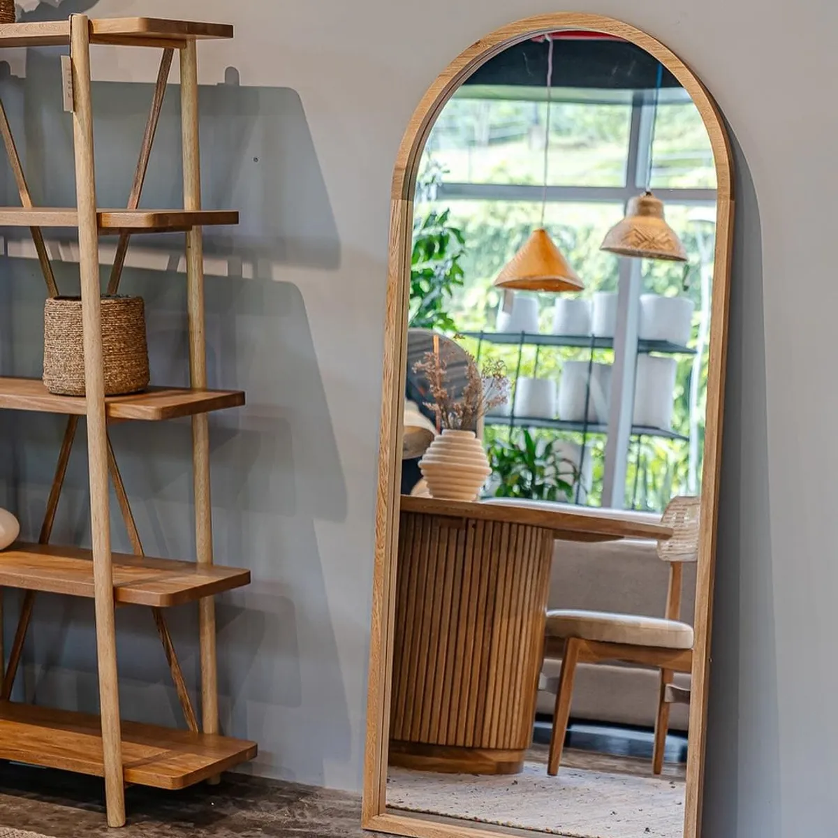 GENERICO - Espejo Arco Con Marco De Madera