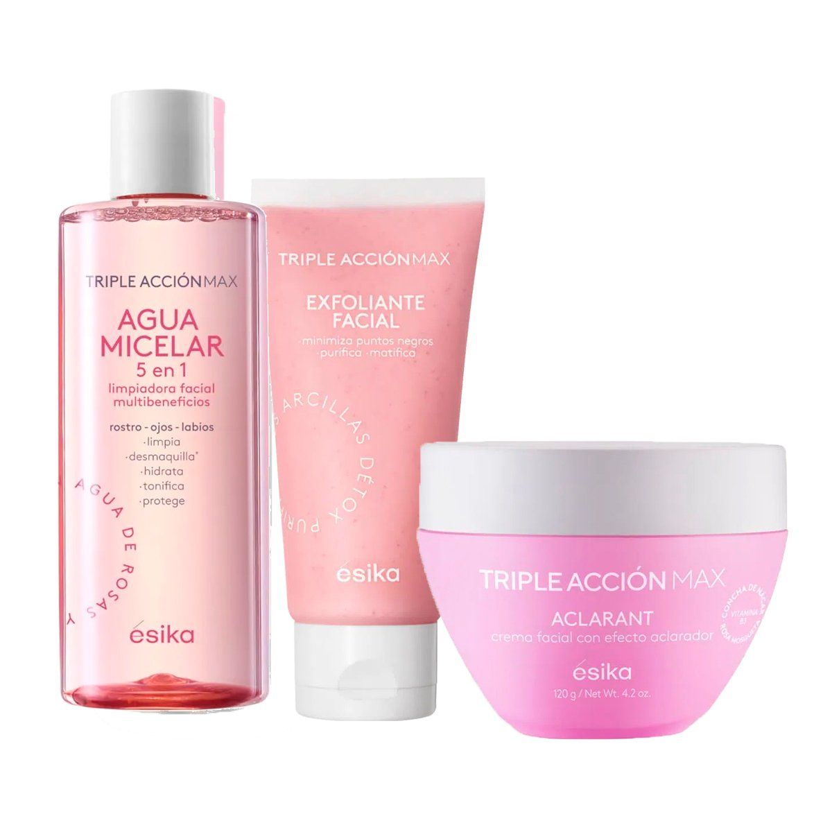 ESIKA - Triple Acción Agua Micelar con Mascarilla y Crema Aclarante