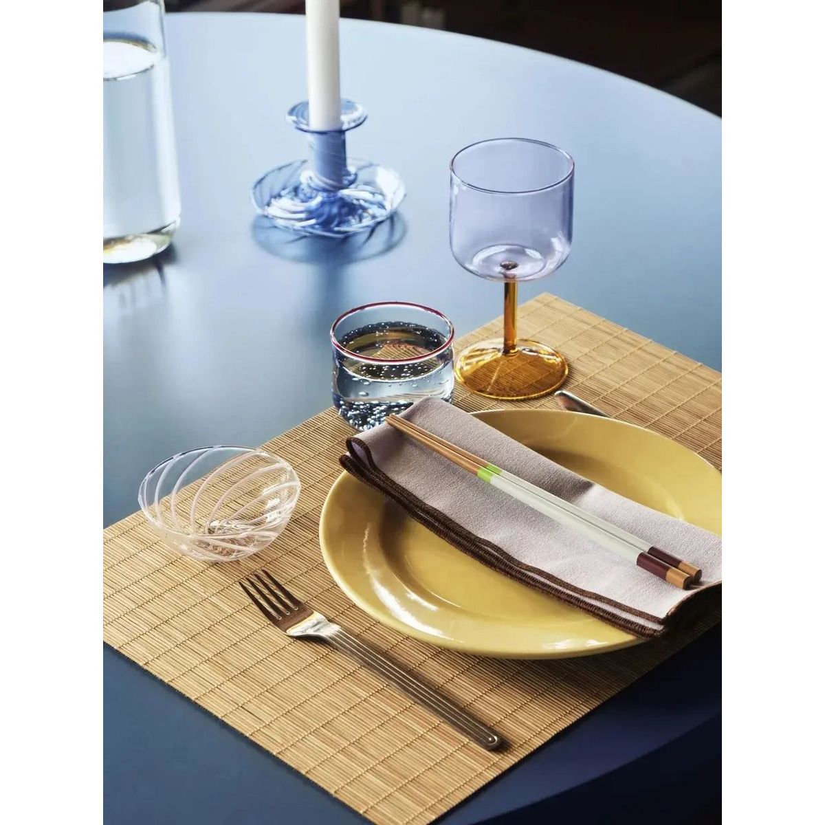 GENERICO - Individual Bambu color crema natural set 4 unidades