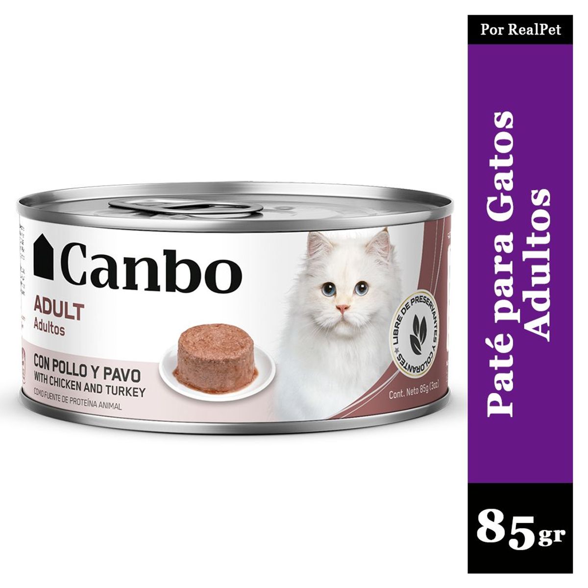 CANBO - Paté para Gato Adulto Canbo Pollo y Pavo 85 gr.