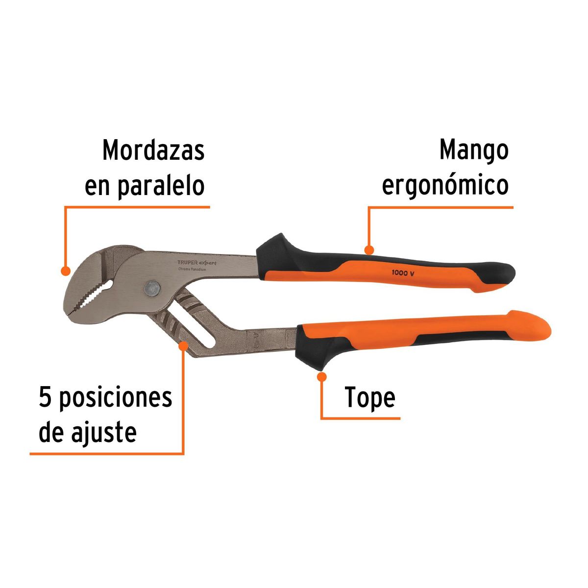 TRUPER - Alicate 12" (30cm) Pico de Loro Comfort Grip Profesional 102394 Truper