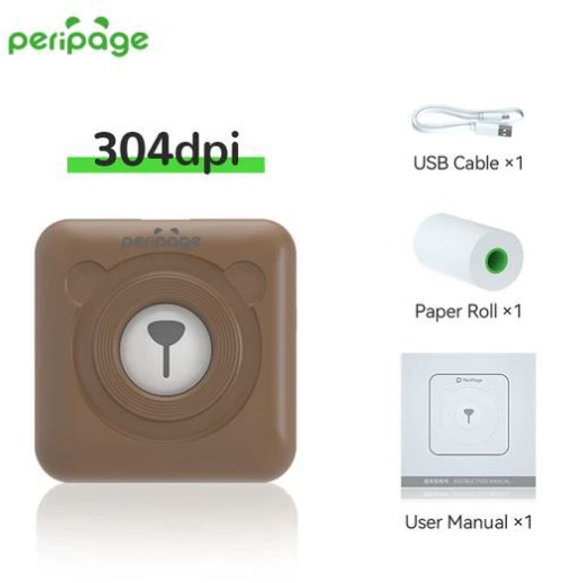 PERIPAGE - Impresora térmica bluetooth PERIPAGE A6 304 dpi