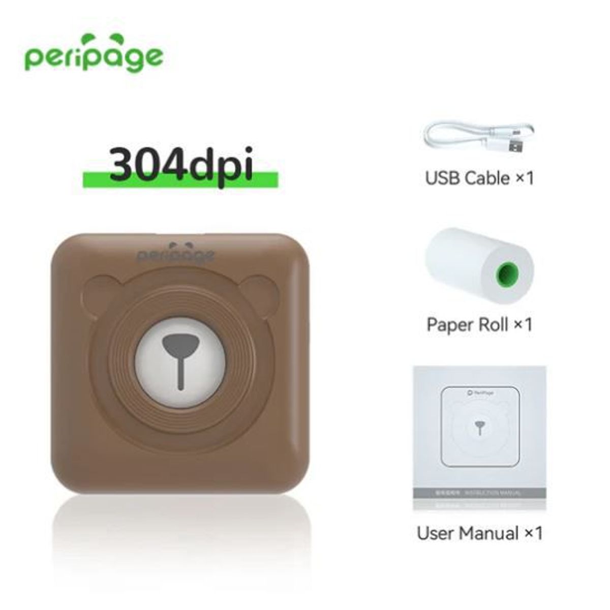 PERIPAGE - Impresora térmica bluetooth PERIPAGE A6 304 dpi
