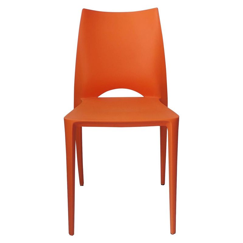 ARKIMUEBLES - Silla de polipropileno modelo Valerie naranja