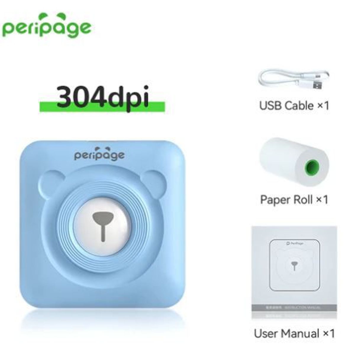 PERIPAGE - Impresora térmica bluetooth PERIPAGE A6 304 dpi