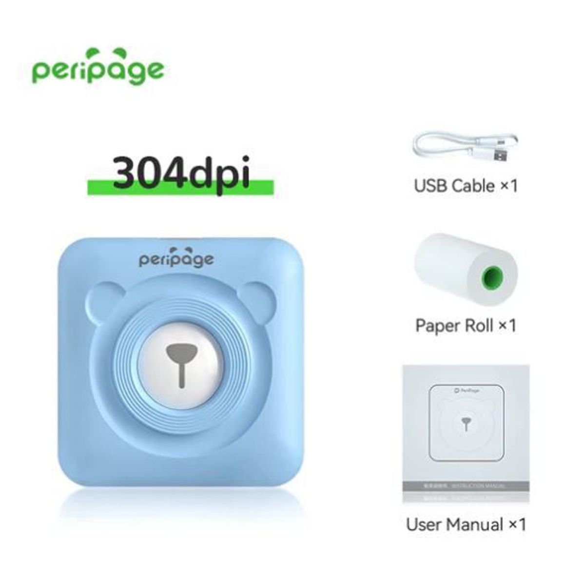 PERIPAGE - Impresora térmica bluetooth PERIPAGE A6 304 dpi