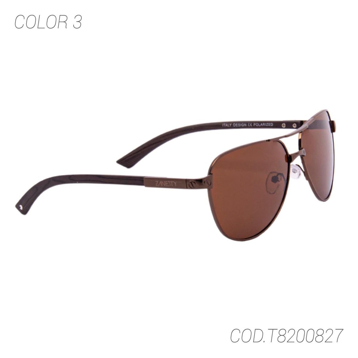ZANETTY - LENTES DE SOL POLARIZADOS UNISEX T8200827 ZANETTY