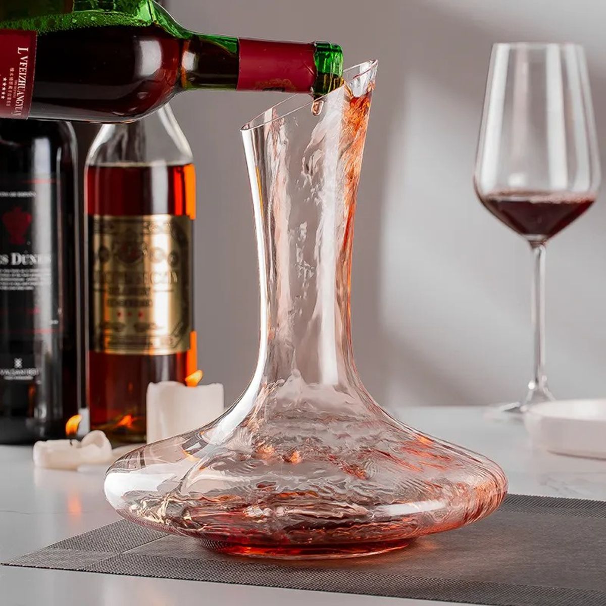 IMPORTADO MC - Set juego decantador de vino con 6 copas