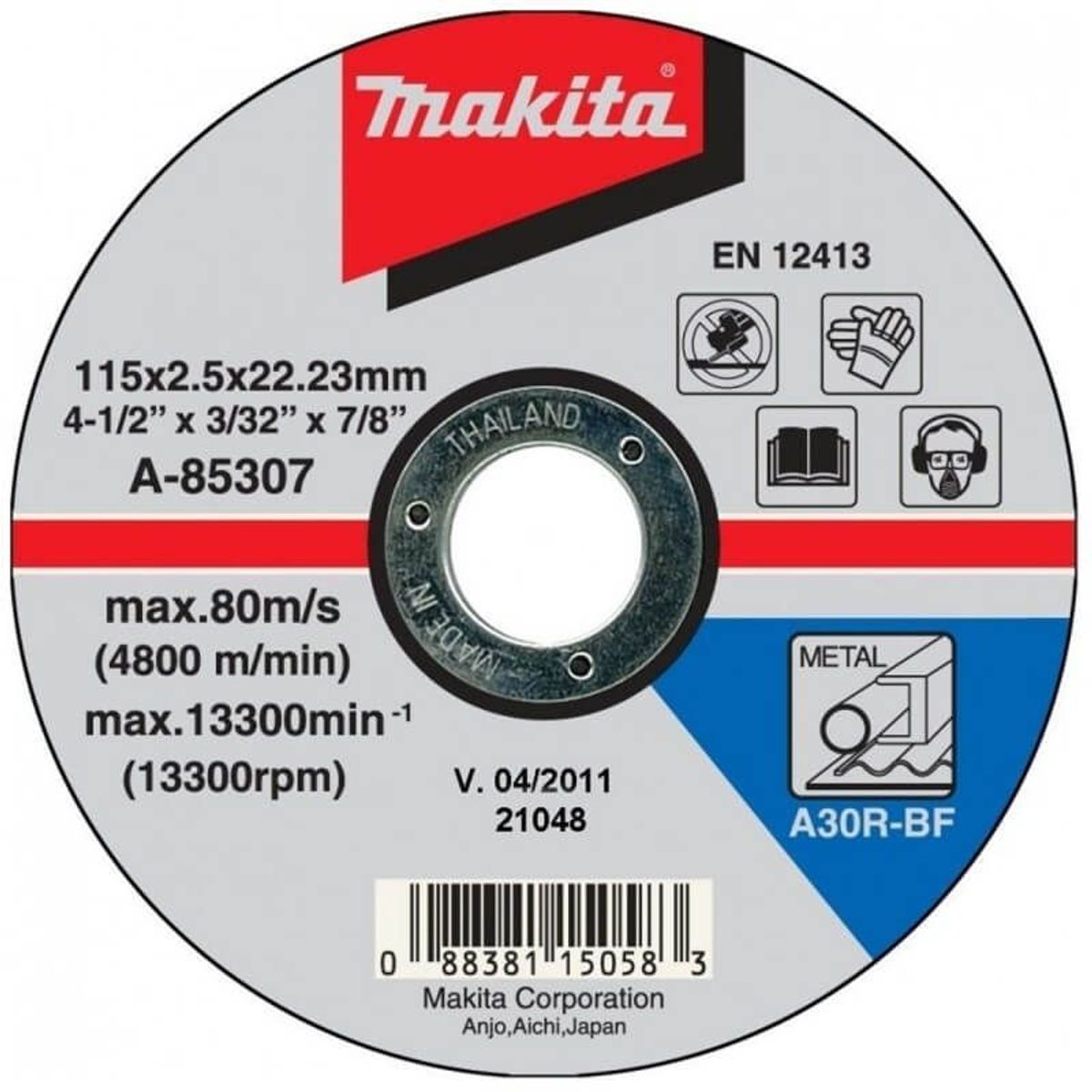 MAKITA - Disco abrasivo corte metal 45x 25mm A30R-BF