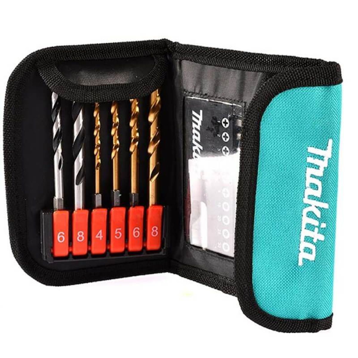 MAKITA - Set para brocas madera-metal-puntillas Cartuchera lona 17unid